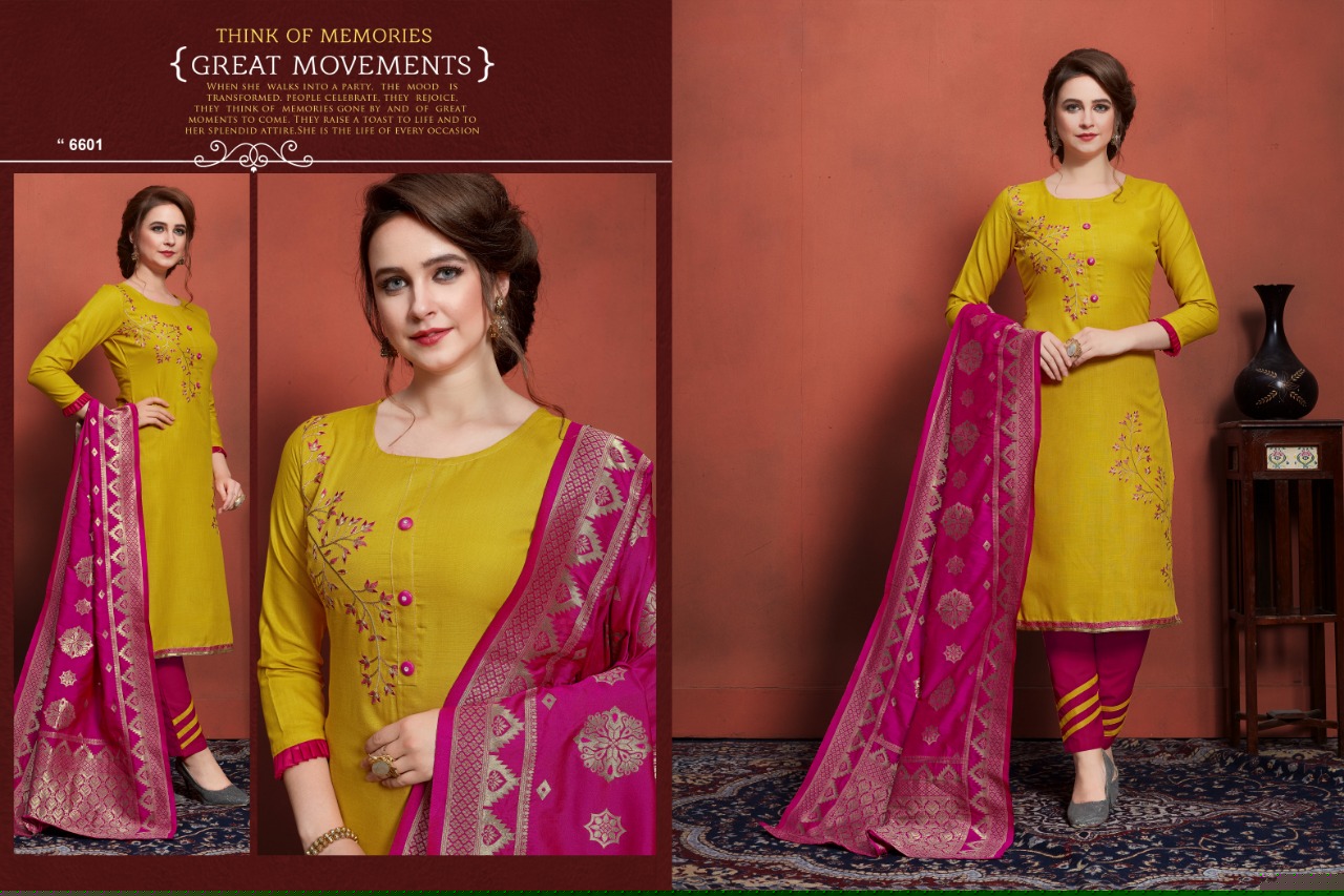 Wonder By Micro Designer 6601 To 6606 Series Beautiful Winter Collection Suits Stylish Fancy Colorful Casual Wear & Ethnic Wear Heavy Cotton Slub With Embroidery Dresses At Wholesale Price