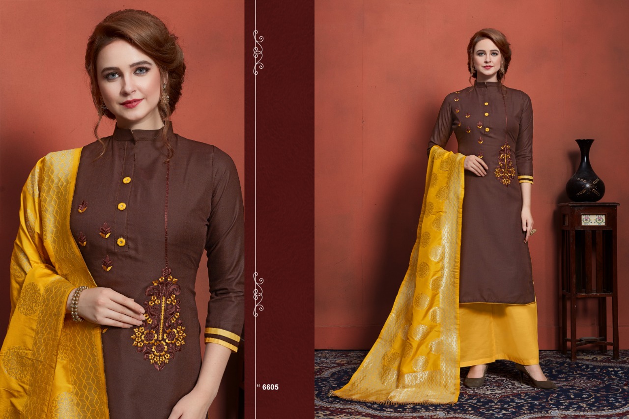 Wonder By Micro Designer 6601 To 6606 Series Beautiful Winter Collection Suits Stylish Fancy Colorful Casual Wear & Ethnic Wear Heavy Cotton Slub With Embroidery Dresses At Wholesale Price