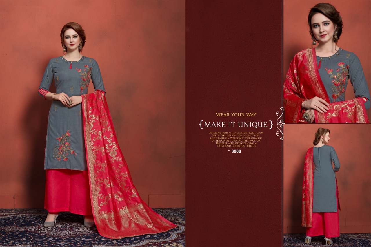 Wonder By Micro Designer 6601 To 6606 Series Beautiful Winter Collection Suits Stylish Fancy Colorful Casual Wear & Ethnic Wear Heavy Cotton Slub With Embroidery Dresses At Wholesale Price