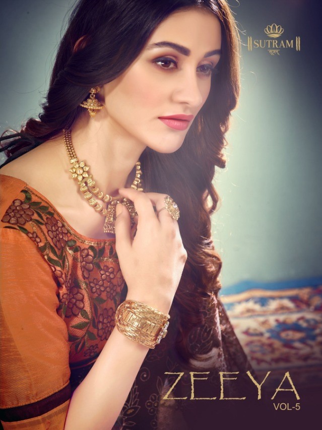 Zeeya Vol-5 By Sutram 537 To 542 Series Indian Traditional Wear Collection Beautiful Stylish Fancy Colorful Party Wear & Occasional Wear Pure Chiffon Printed Sarees At Wholesale Price