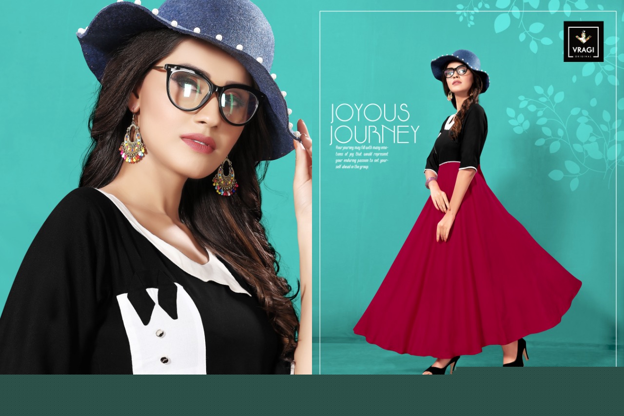Zemira By Vragi 1001 To 1008 Series Beautiful Colorful Stylish Fancy Casual Wear & Ethnic Wear & Ready To Wear Heavy Rayon Kurtis At Wholesale Price
