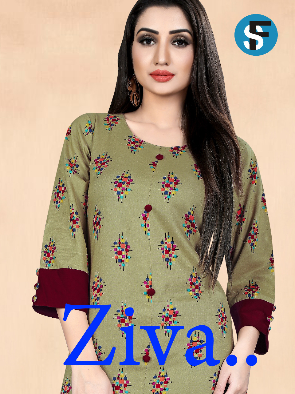 Ziva By Fs 1001 To 1005 Series Stylish Fancy Beautiful Colorful Casual Wear & Ethnic Wear Heavy Rayon Printed Kurtis At Wholesale Price