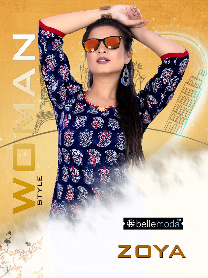 Zoya By Bellemoda 1001 To 1010 Series Beautiful Stylish Fancy Colorful Casual Wear & Ethnic Wear & Ready To Wear Heavy Rayon Slub Tops At Wholesale Price